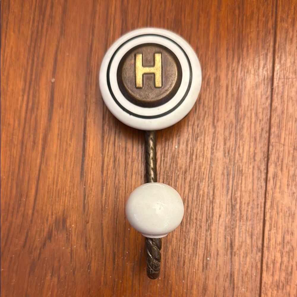 White and Gold Wall Hook